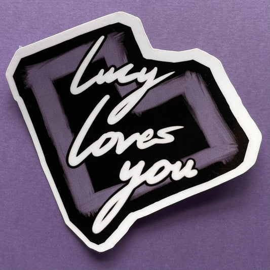Lucy loves you sticker