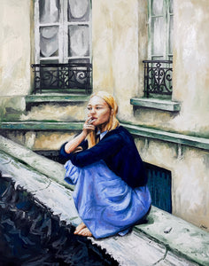 i watched her speak with crows - 16x20