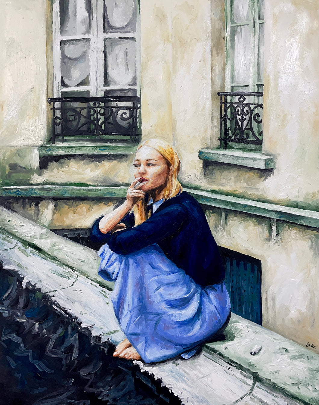 i watched her speak with crows - 16x20