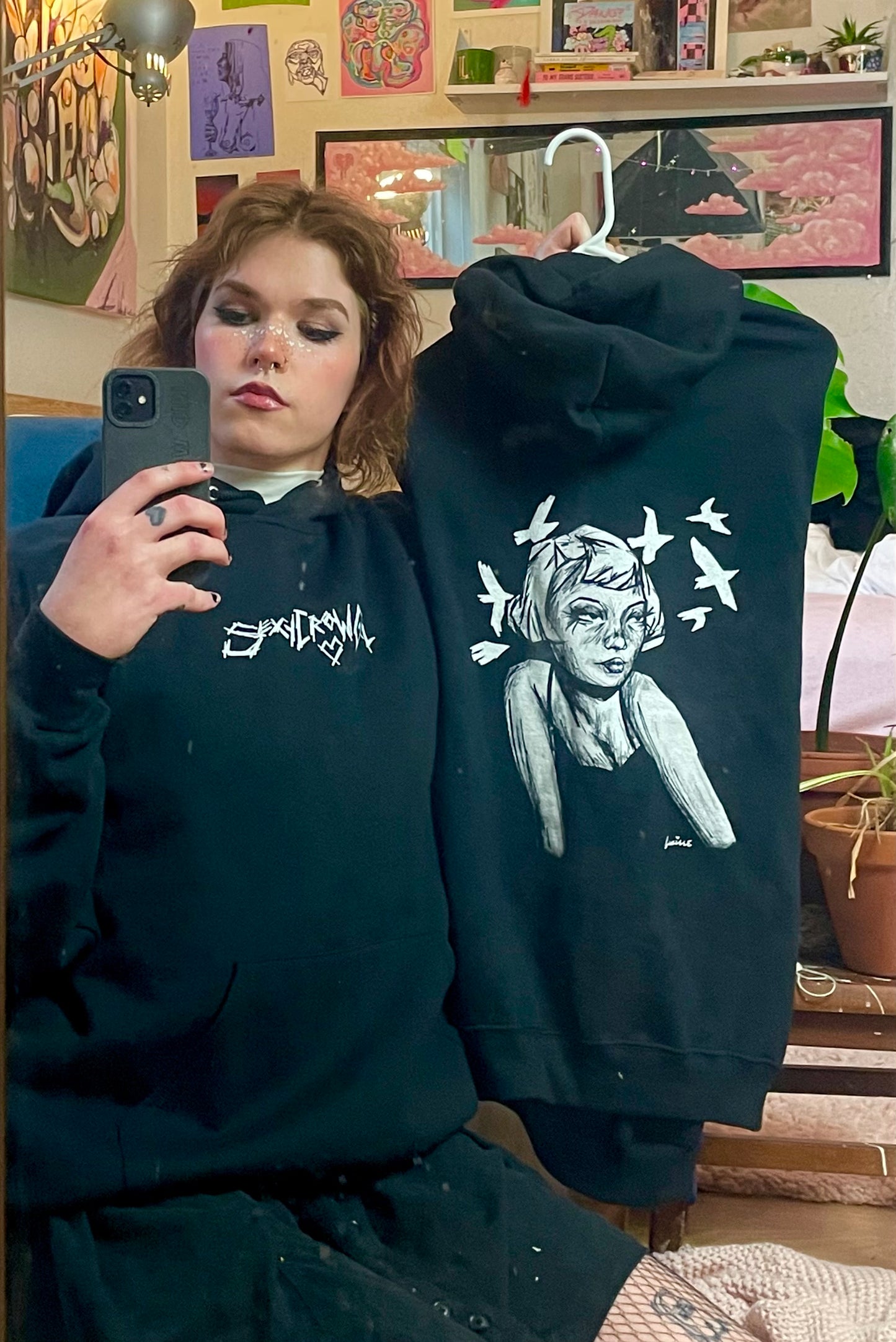 "sexycrowgirl" HOODIE